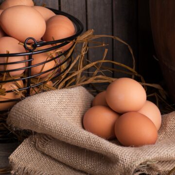 Raw eggs.