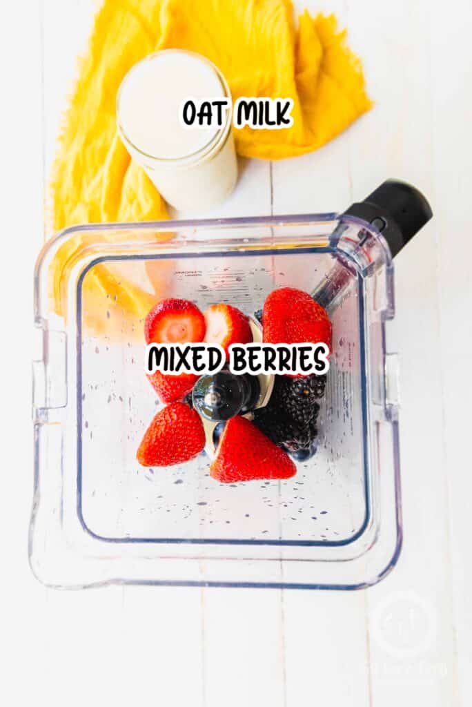 Vegan Mixed Berry Smoothie Ingredients
