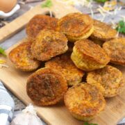 Air Fryer Egg Bites With Bacon.