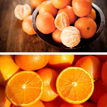 Tangerines and oranges.