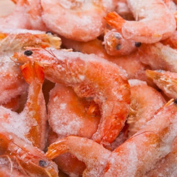 Frozen shrimps.