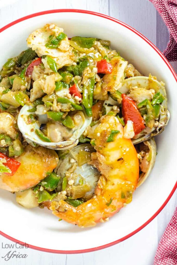 Seafood okra in a bowl