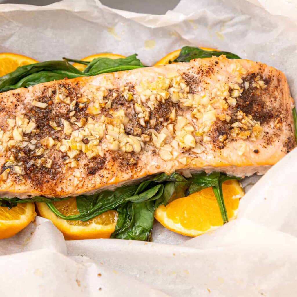 Salmon al cartoccio.