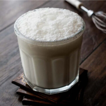 Buttermilk in glass.