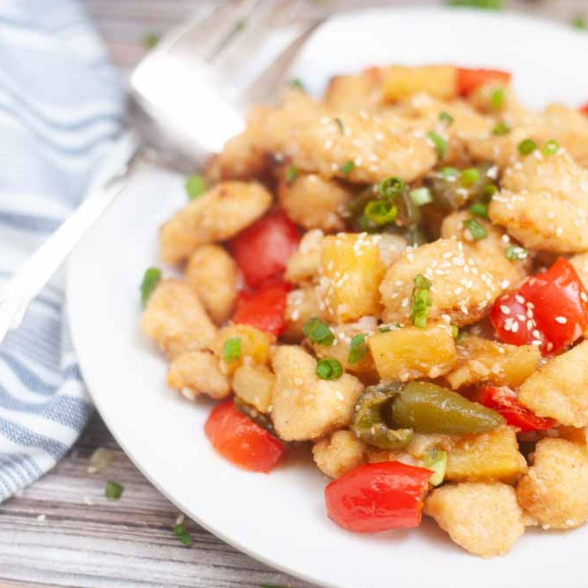 Air Fryer Sweet And Sour Chicken.