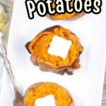 Air fried sweet potatoes on a serving tray.