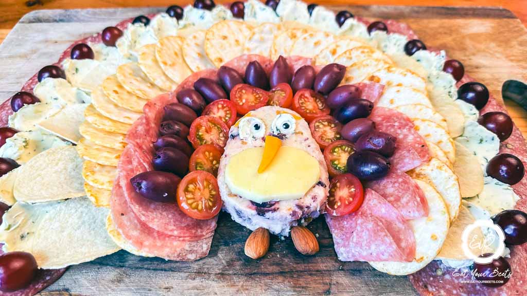 Thanksgiving Turkey Charcuterie Board. 