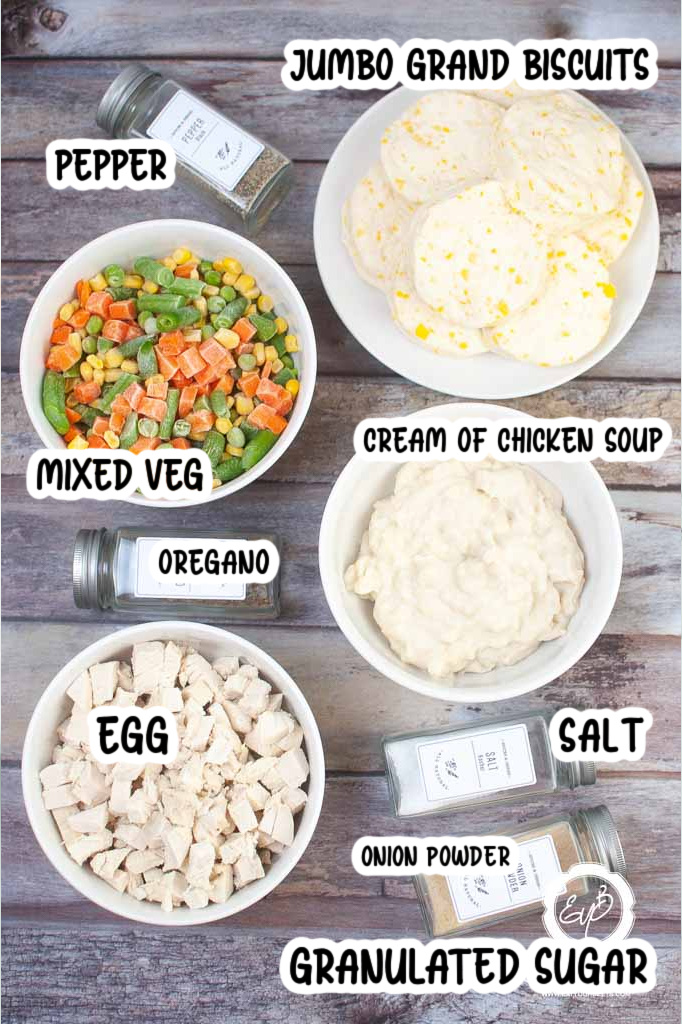 chicken pot pie ingredients.