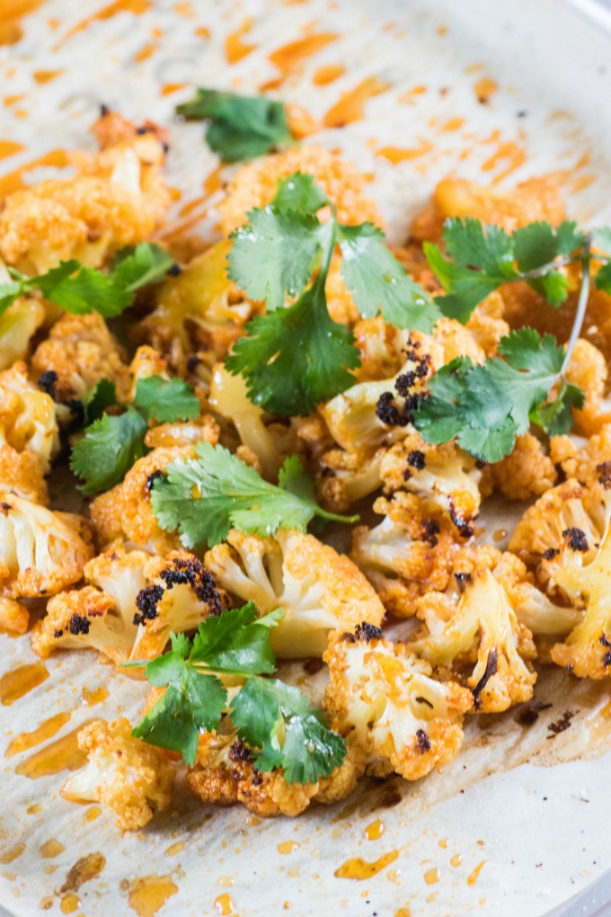 Sriracha roasted cauliflower.