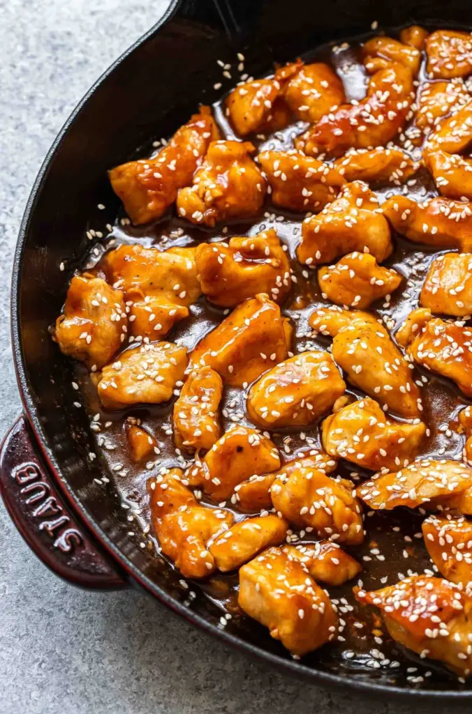Honey sriracha sesame chicken.
