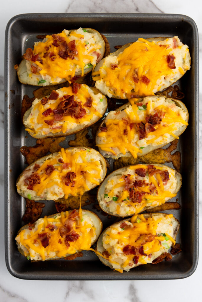 baked stuffed potatoes.