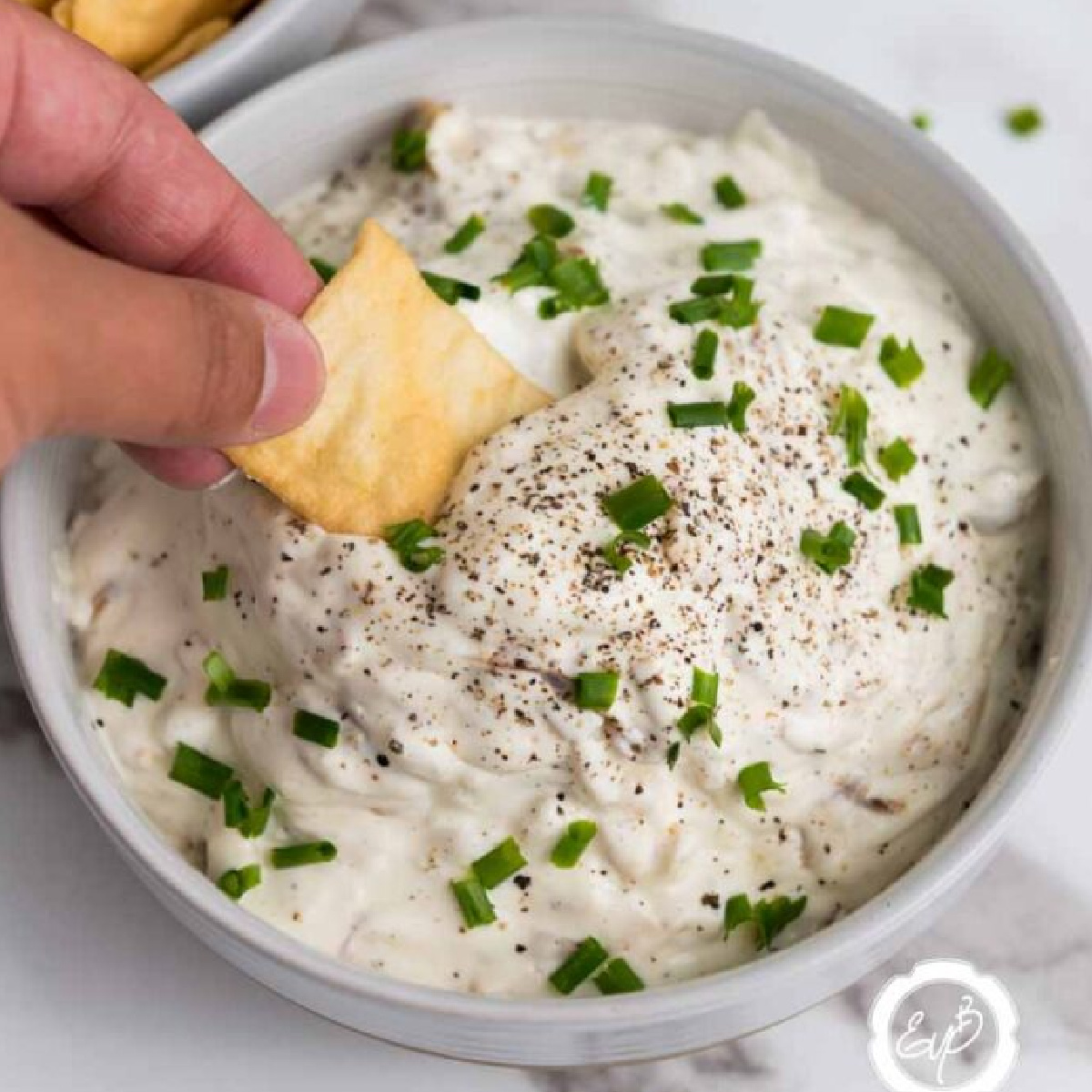 Best Caramelized Onion Dip With Chives.