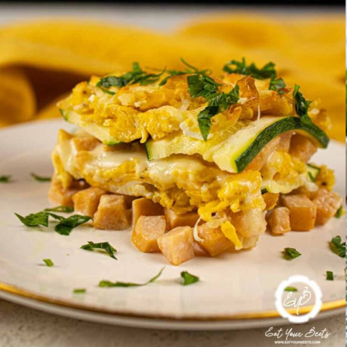 Cheesy Sausage Lasagna With Zucchini.