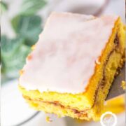 Moist Honey Bun Cake With Vanilla Glaze.