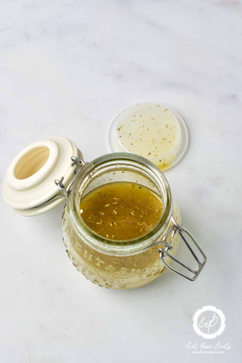 Spices and dried herbs mixed in a vinegar.