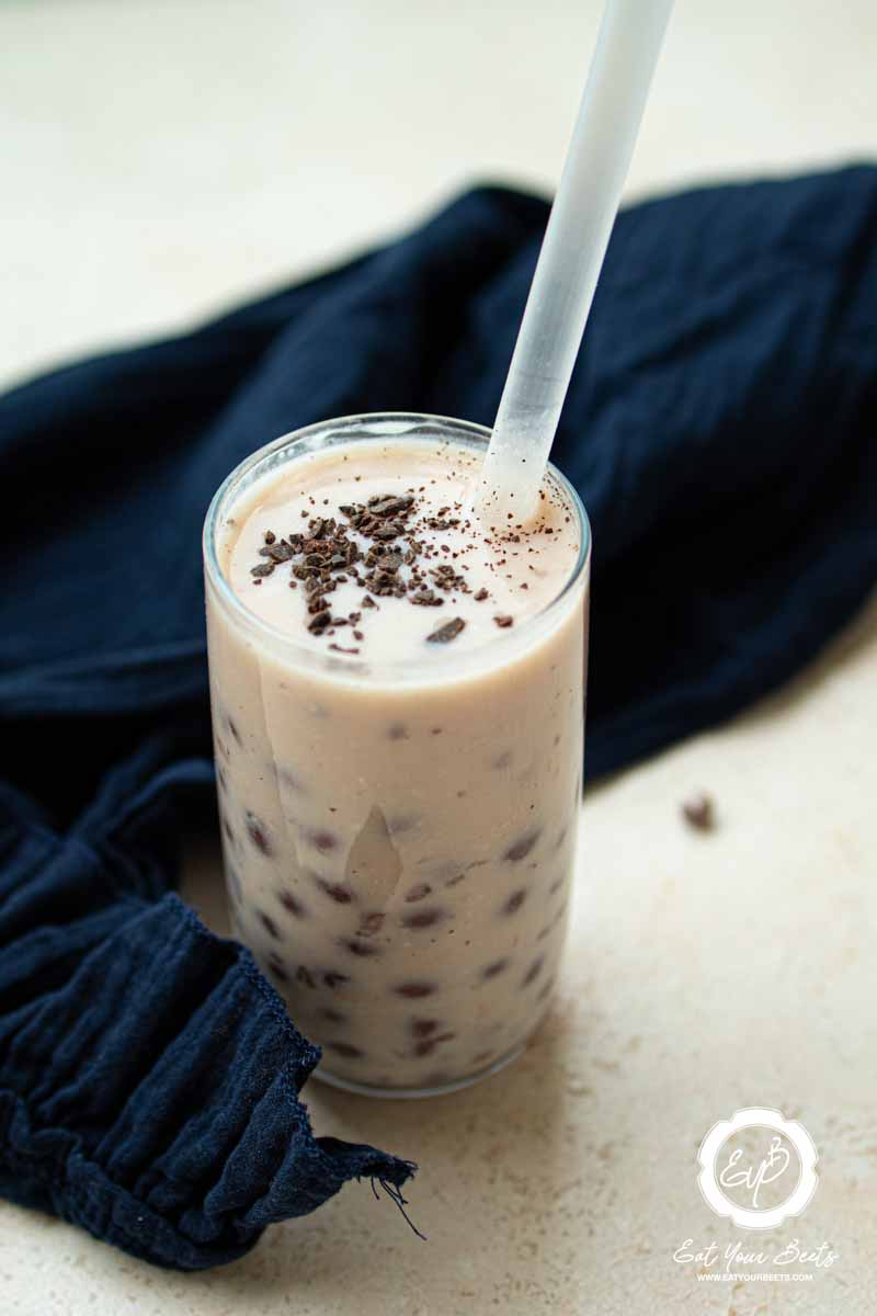 Almond Coconut Boba Tea Tapioca Pearls.
