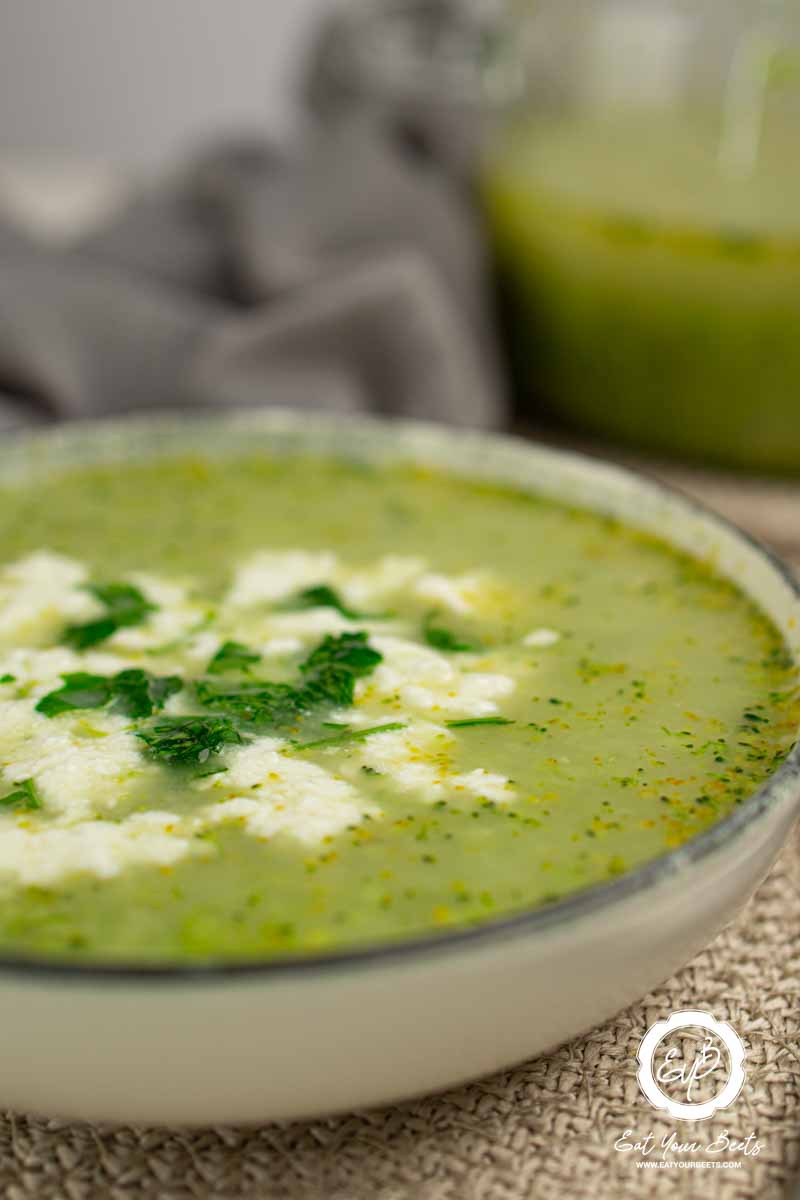 Creamy broccoli soup.