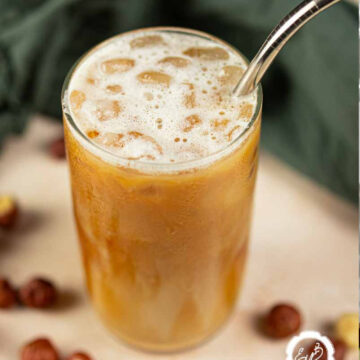 Hazelnut Oat Milk Shaken Espresso.