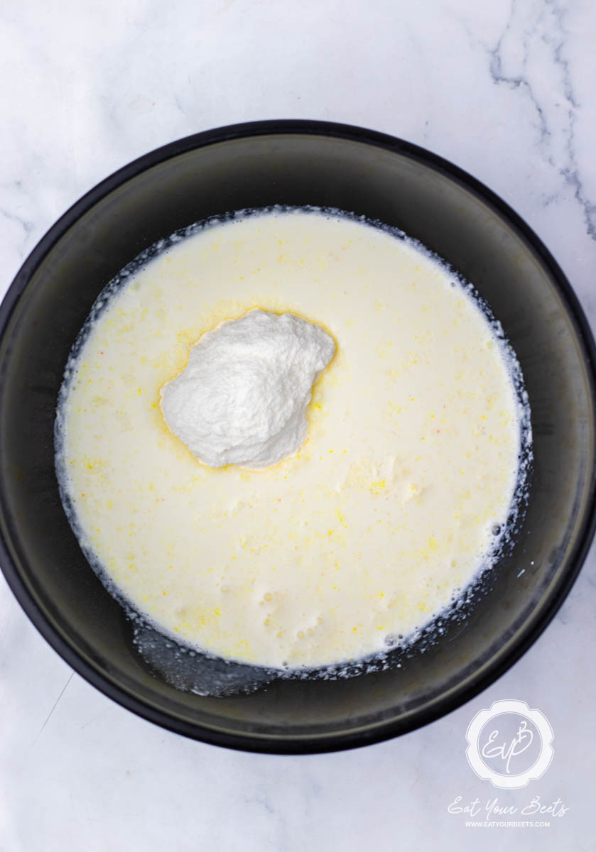 Preparing batter for whoopie pies.